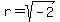 r=sqrt%28-2%29