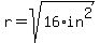 r=sqrt%2816%2Ain%5E2%29
