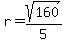 r=sqrt%28160%29%2F5