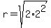 r=sqrt%282%2A2%5E2%29