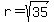 r=sqrt%2835%29