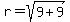 r=sqrt%289%2B9%29