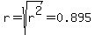 r=sqrt%28r%5E2%29=0.895