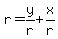 r=y%2Fr%2Bx%2Fr