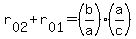 r%5B02%5D+%2B+r%5B01%5D+=+%28b%2Fa%29%2A%28a%2Fc%29