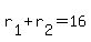 r%5B1%5D+%2B+r%5B2%5D+=+16