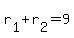 r%5B1%5D+%2B+r%5B2%5D+=+9