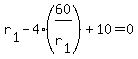 r%5B1%5D+-+4%2A%2860%2Fr%5B1%5D%29+%2B+10+=+0