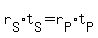 r%5BS%5D%2At%5BS%5D+=+r%5BP%5D%2At%5BP%5D