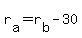 r%5Ba%5D+=+r%5Bb%5D+-+30