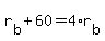 r%5Bb%5D+%2B+60+=+4%2Ar%5Bb%5D