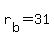 r%5Bb%5D+=+31