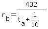 r%5Bb%5D+=+432%2F%28t%5Ba%5D+%2B+1%2F10%29