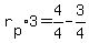 r%5Bp%5D%2A3+=+4%2F4+-+3%2F4