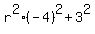 r%5E2%28-4%29%5E2%2B3%5E2