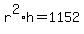 r%5E2%2Ah=1152