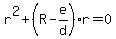 r%5E2%2B%28R-e%2Fd%29r=0