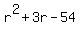 r%5E2%2B3r-54