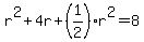 r%5E2%2B4r%2B%281%2F2%29r%5E2=8