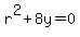 r%5E2%2B8y=0