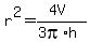 r%5E2=%284V%29%2F%283pi%2Ah%29