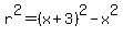 r%5E2=%28x%2B3%29%5E2-x%5E2