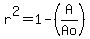 r%5E2=1-%28A%2FAo%29