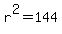 r%5E2=144