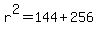 r%5E2=144%2B256