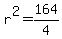 r%5E2=164%2F4