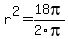 r%5E2=18pi%2F2pi
