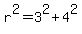 r%5E2=3%5E2%2B4%5E2