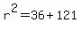 r%5E2=36%2B121
