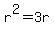r%5E2=3r