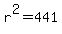 r%5E2=441