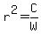 r%5E2=C%2FW