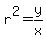 r%5E2=y%2Fx