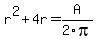 r%5E2+%2B+4r=A+%2F2pi