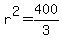 r%5E2+=+400%2F3