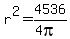 r%5E2+=+4536%2F%284pi%29