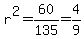 r%5E2+=+60%2F135+=+4%2F9