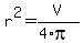 r%5E2+=+V%2F%284%2Api%29