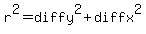 r%5E2+=+diffy%5E2+%2B+diffx%5E2