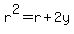 r%5E2+=+r+%2B+2y