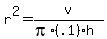 r%5E2+=+v%2F%28pi%2A%28.1%29%2Ah%29