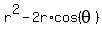 r%5E2+-+2r%2Acos%28theta%29
