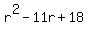 r%5E2-11r%2B18
