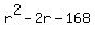 r%5E2-2r-168