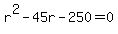 r%5E2-45r-250=0