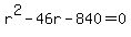 r%5E2-46r-840=0